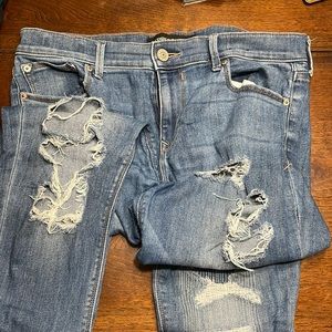 Express ripped blue jeans size 12R
